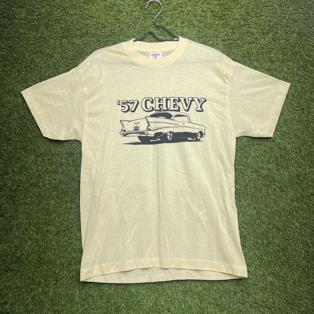 Chevrolet 57 Bel Air Shirt Mens XL Classic Car Graphic Double Sided 2006 90s